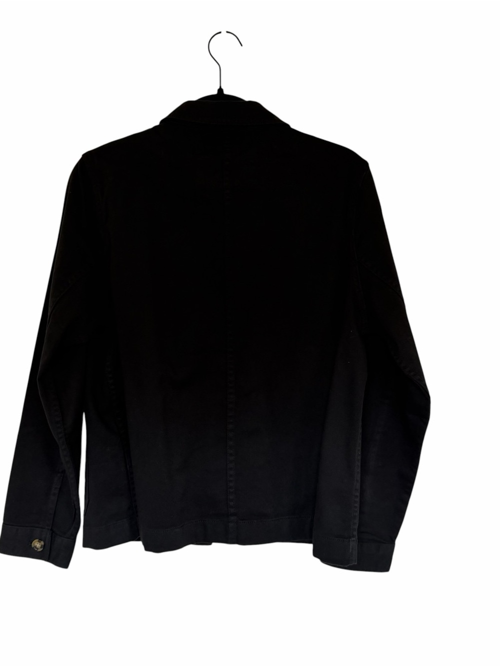 Quince Black Organic Comfort Stretch Chore Jacket Casual Classic Timeless Size M - Picture 4 of 10